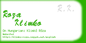 roza klimko business card